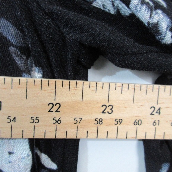 Free People Clover Field Ruffle Long Sleeve Mini Dress S Black Floral Boho 432 - Picture 6 of 8